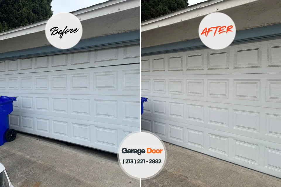 Before and after: garage door company Lynchburg, TN